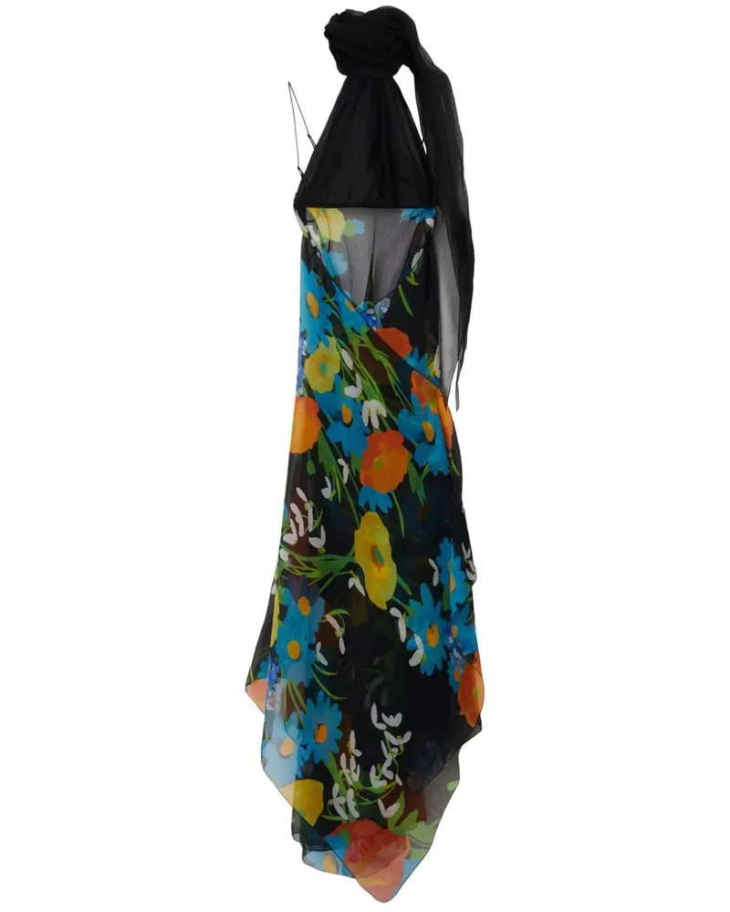 Burberry Poppy Garden Neckholder-Kleid - Blau Blau