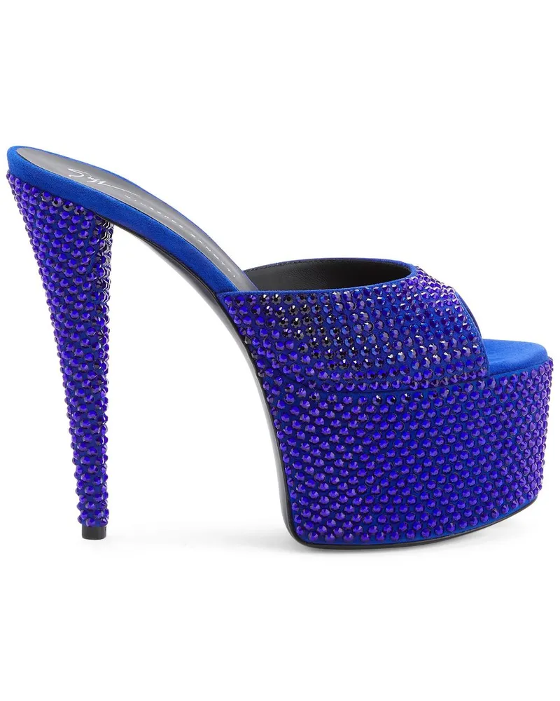 Giuseppe Zanotti GZ Aida Sandalen mit Kristallen 150mm - Blau Blau