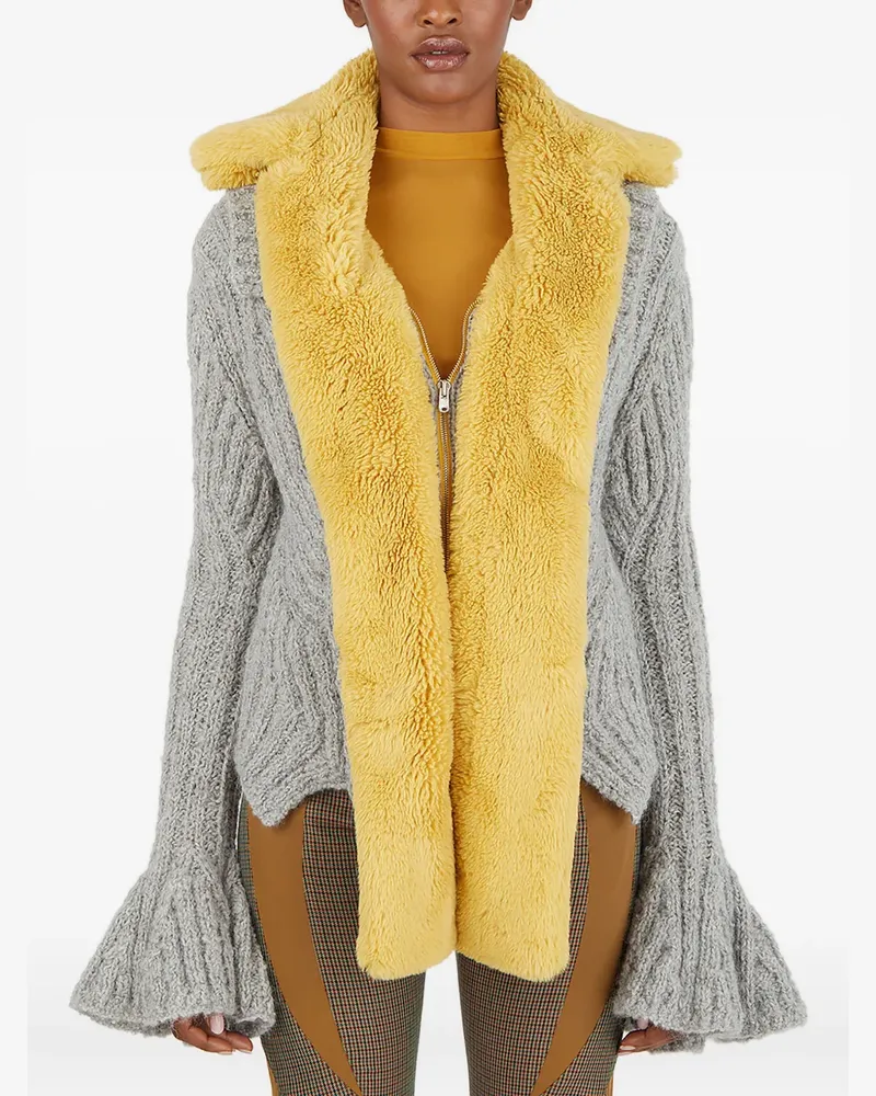 KIKO KOSTADINOV Consuelo flared-cuff cardigan - Grau Grau