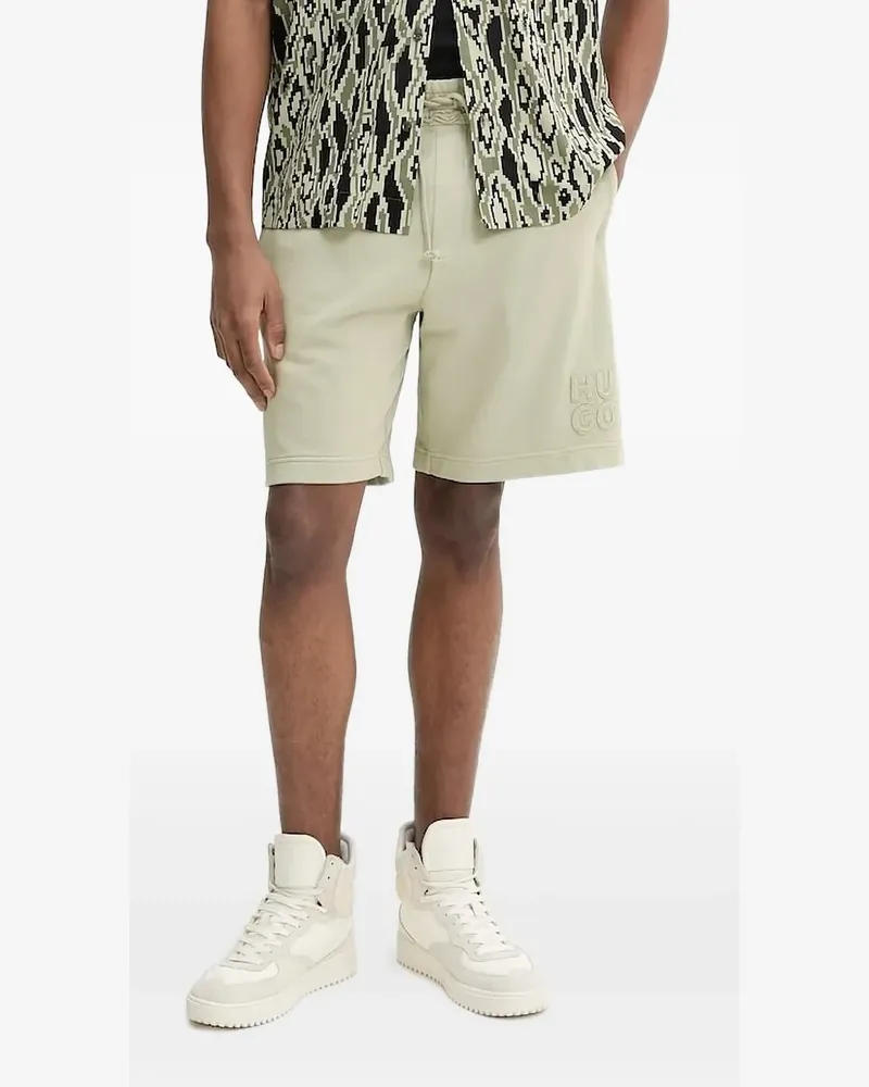 HUGO BOSS Shorts mit Logo-Stickerei - Grün Grün