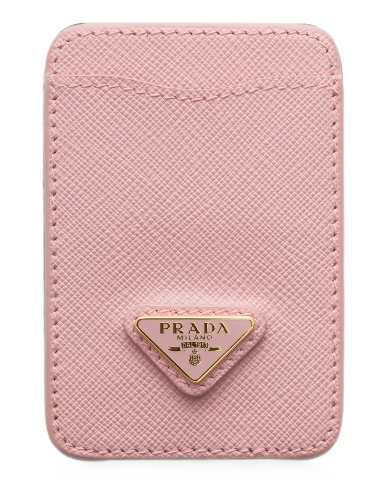 Prada Saffiano-leather card holder - Rosa Rosa