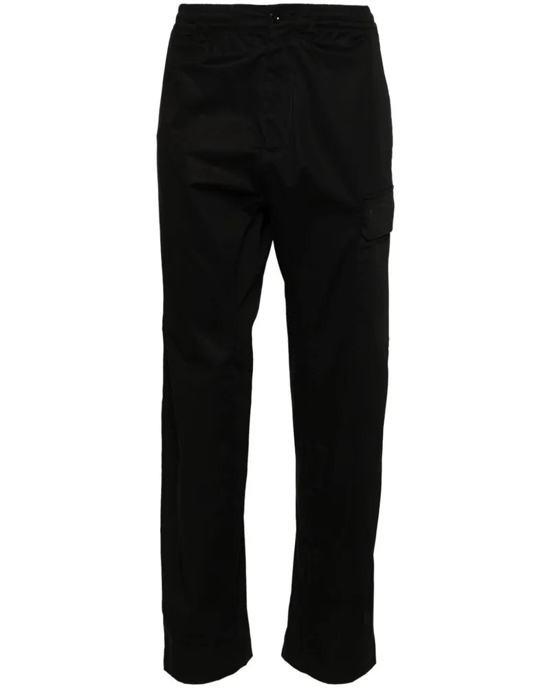 C.P. Company Cargohose aus Satin - Schwarz Schwarz