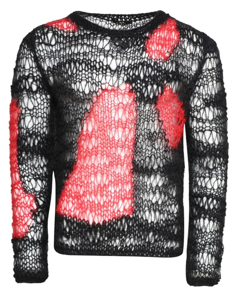 MISBHV Antwerp Pullover mit Handstrick - Schwarz Schwarz