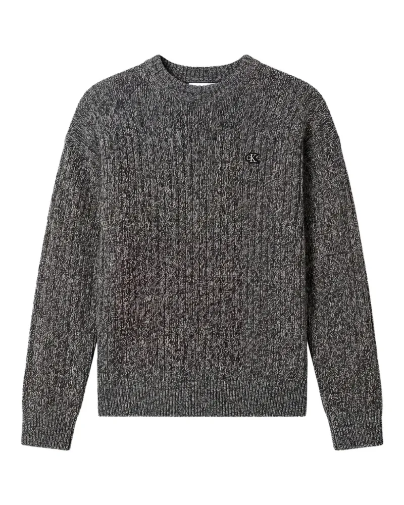 Calvin Klein Pullover mit Logo-Patch - Grau Grau