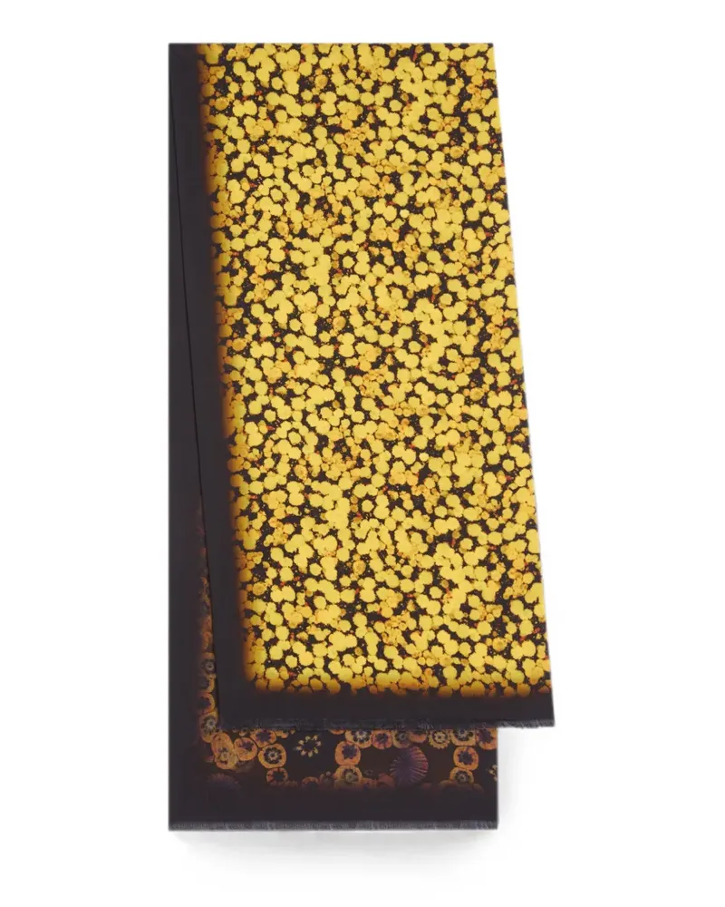 Dries van Noten Schal mit Print - Gelb Gelb