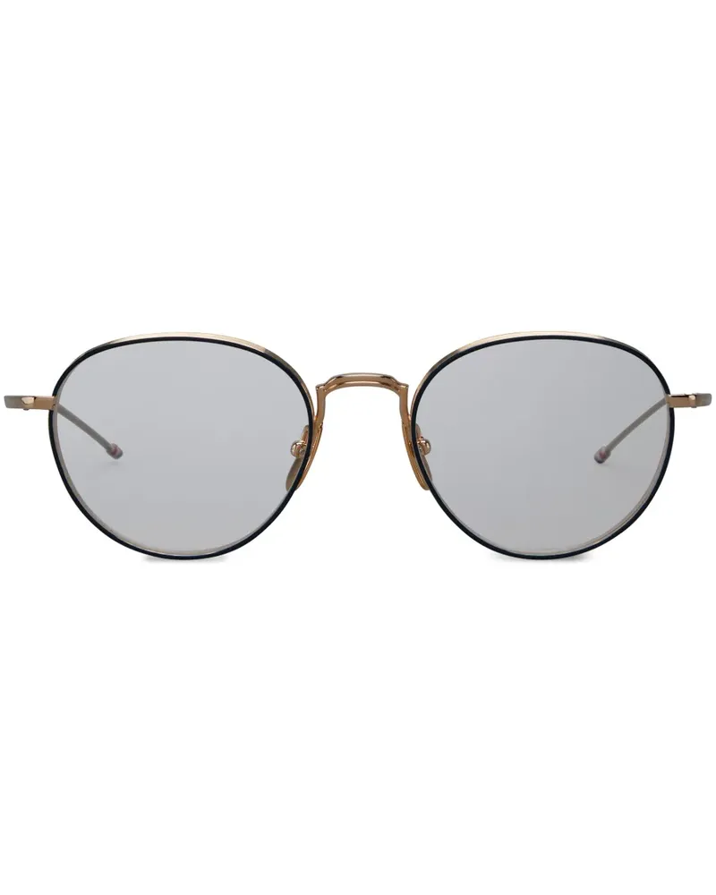 Thom Browne Brille mit rundem Gestell - Schwarz Schwarz