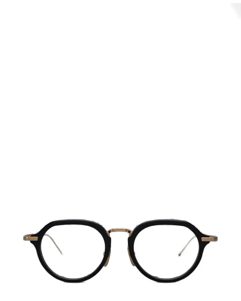 Thom Browne Brille mit rundem Gestell - Schwarz Schwarz