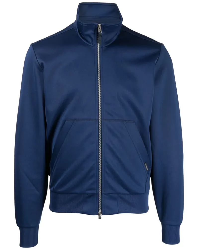 Tom Ford Sportjacke mit Stehkragen - Blau Blau