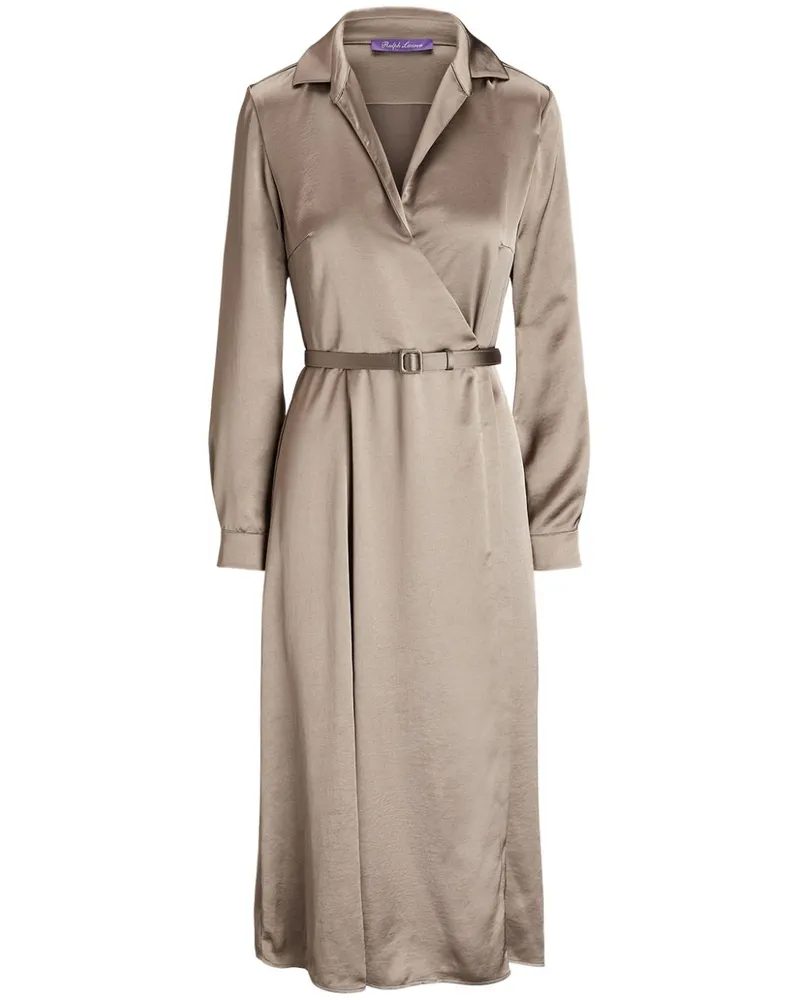 Ralph Lauren Ausgewaschenes Charmeuse-Hemdkleid - Braun Braun