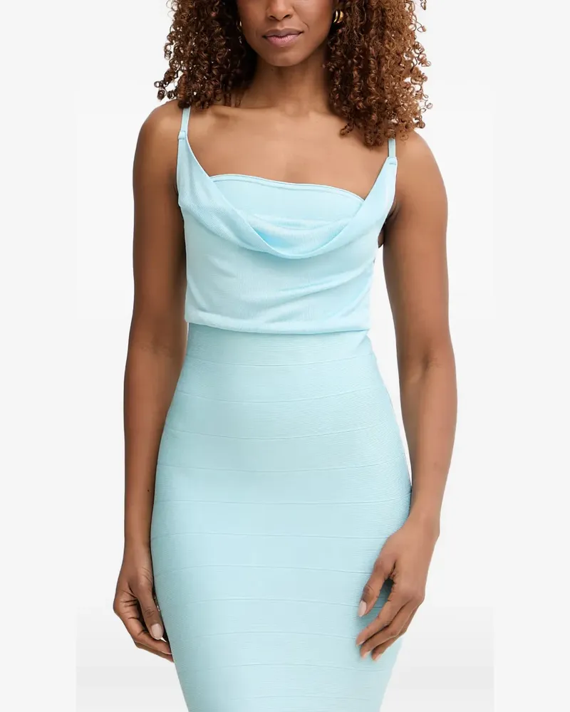 Guess cowl-neck mini dress - Blau Blau