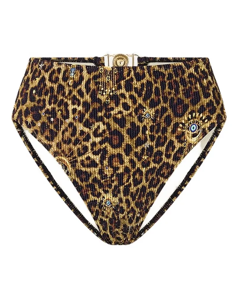 Camilla Hoch geschnittenes Bikinihöschen - Braun Braun