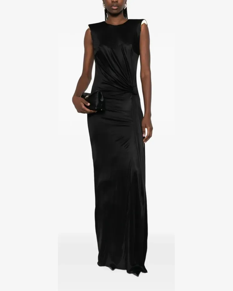 Elisabetta Franchi draped open-back maxi dress - Schwarz Schwarz