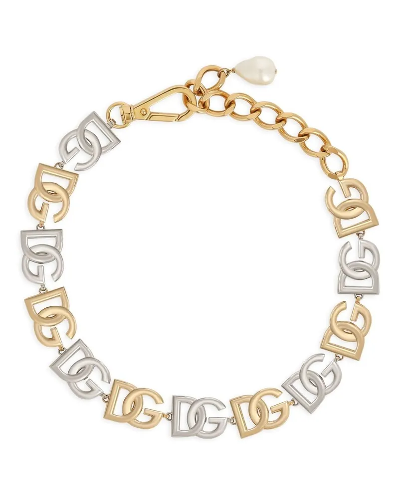 Dolce & Gabbana Halskette mit DG-Logo - Gold Gold