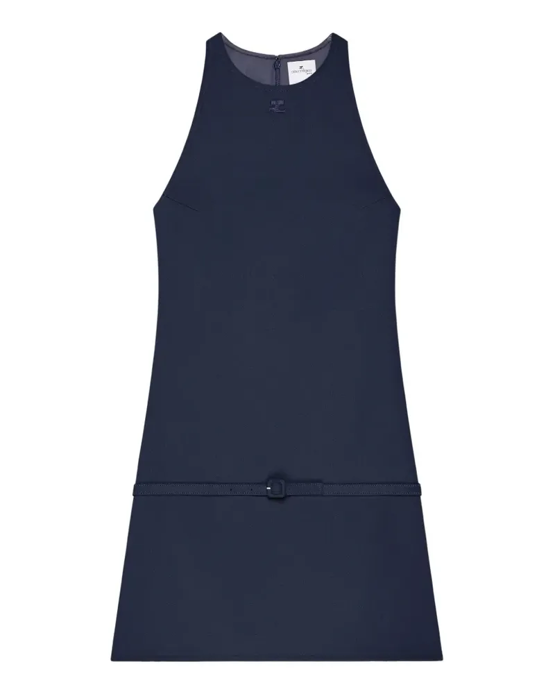 Courrèges Minikleid mit Gürtel - Blau Blau