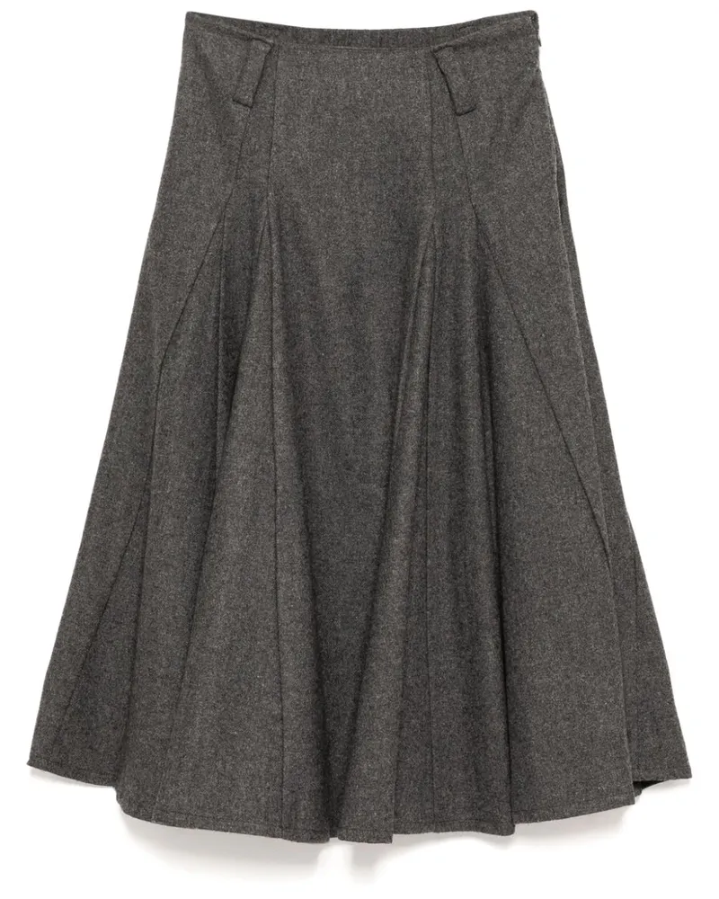 b+ab Rock mit Falten - Grau Grau