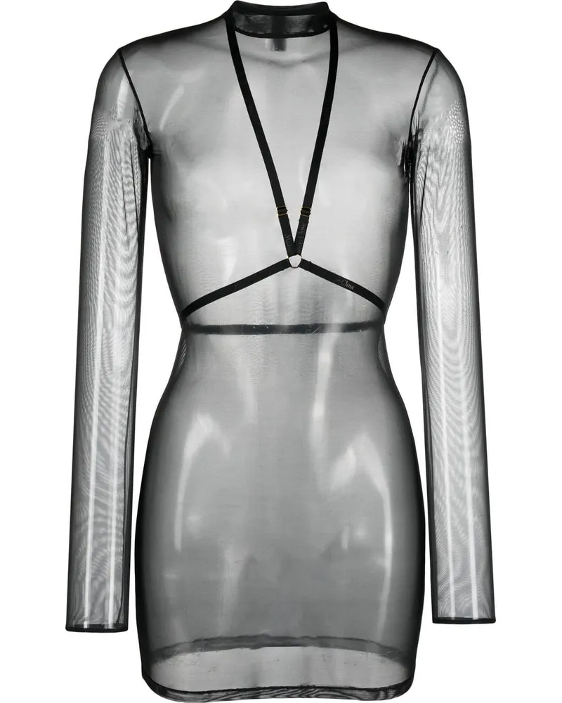 Maison Close Kleid mit Riemendetail - Schwarz Schwarz