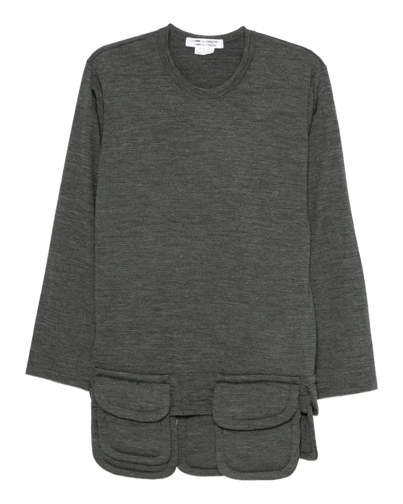 Comme des Garçons multi-pocket T-shirt - Grau Grau