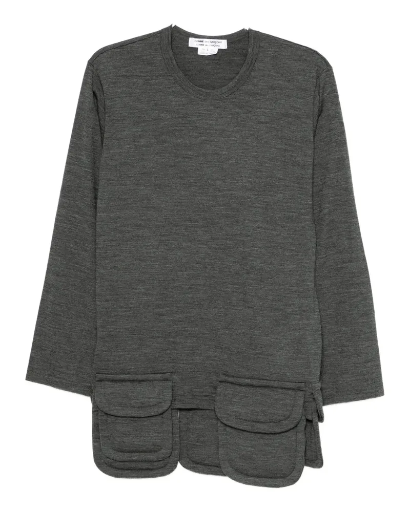 Comme des Garçons T-Shirt mit mehreren Taschen - Grau Grau