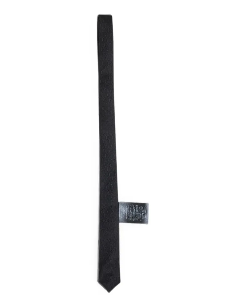 Saint Laurent Seidenkrawatte mit Monogramm - Schwarz Schwarz