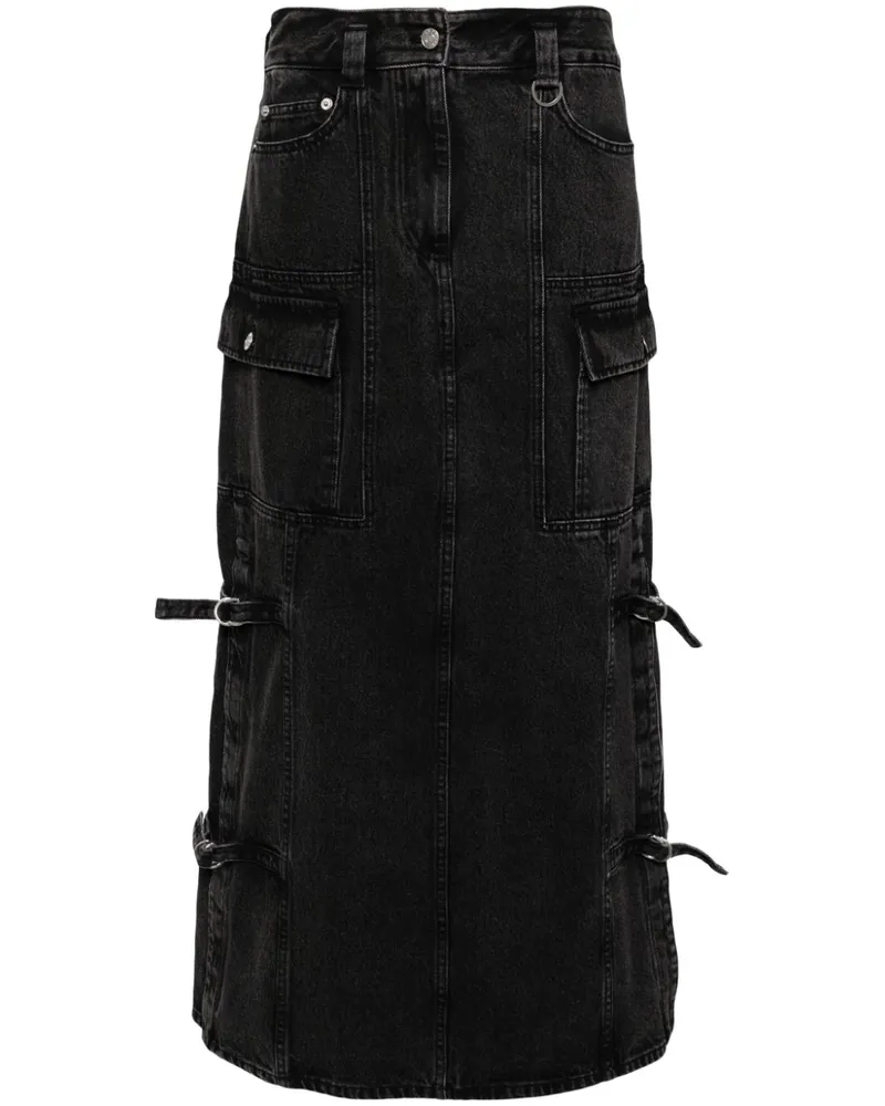 3.1 phillip lim Jeansrock mit Cargotaschen - Schwarz Schwarz