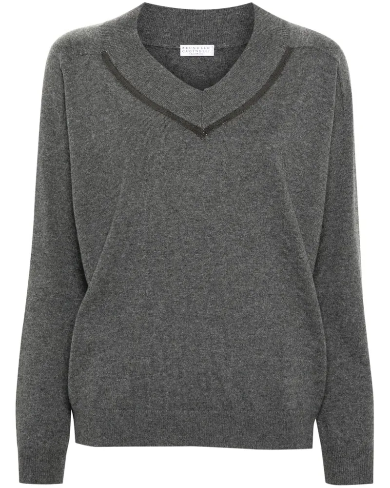 Brunello Cucinelli Monili Kaschmirpullover - Grau Grau