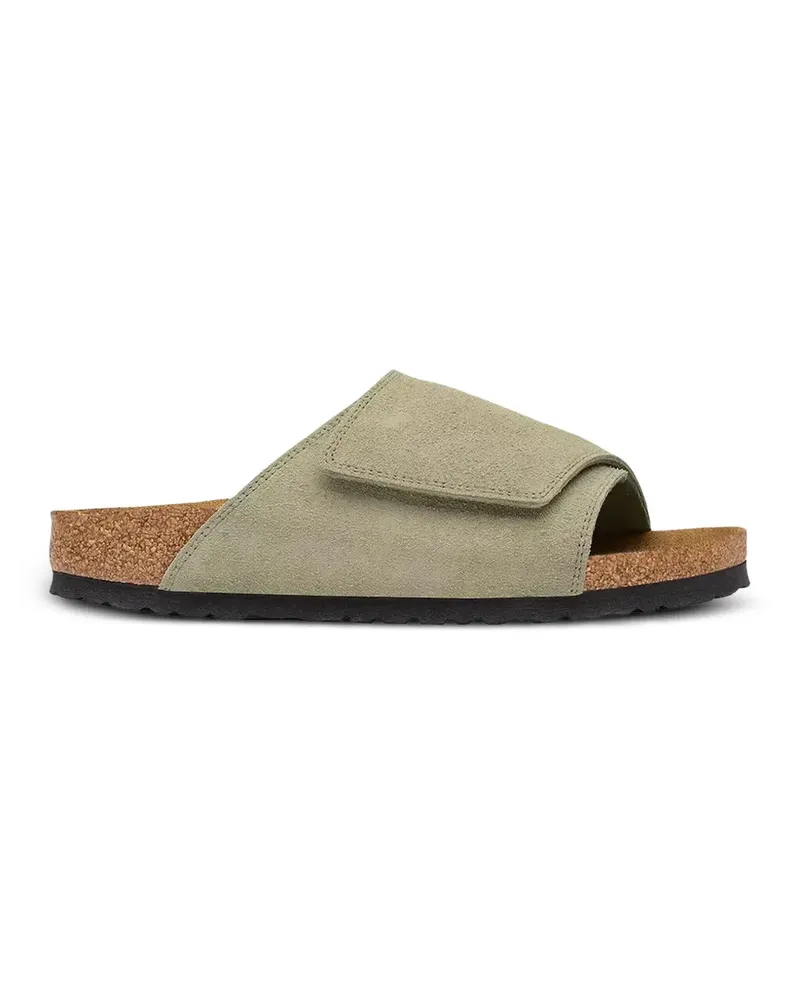 Birkenstock Flache Solana Wildledersandalen mit Klettverschluss - Grün Grün
