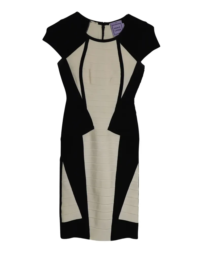 Hervé Léger Akira cap-sleeve mini dress - Schwarz Schwarz