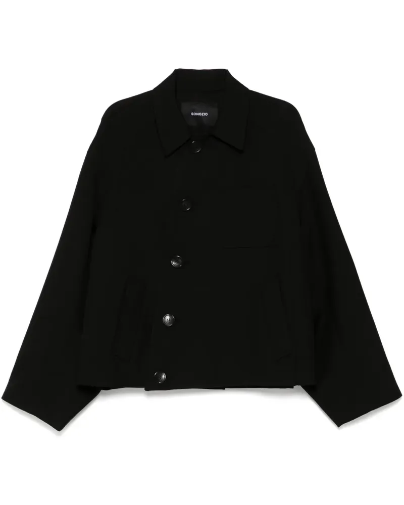 SONGZIO Jacke mit Knopfverschluss - Schwarz Schwarz