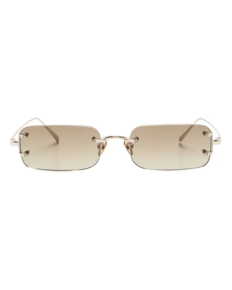 Linda Farrow Rahmenlose Taylor Sonnenbrille - Gold Gold