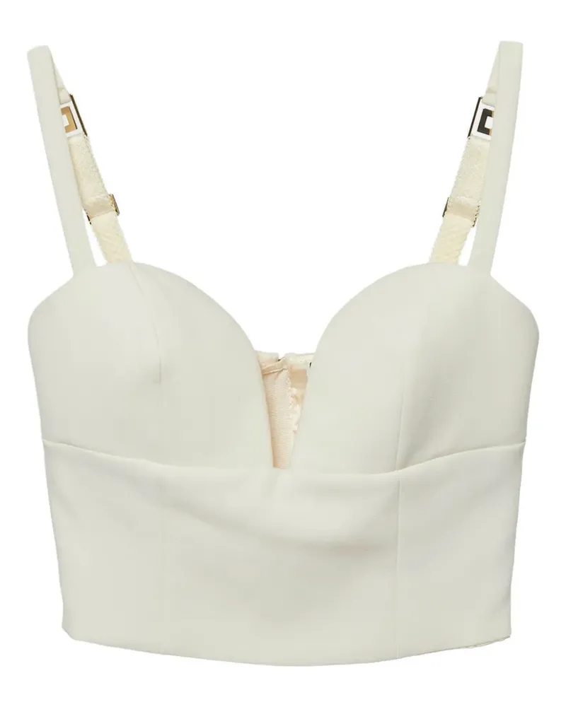 Elisabetta Franchi sweetheart-neck crop top - Nude Nude