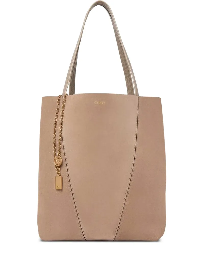 Chloé Spin Tote Bag mit Kettendetail - Nude Nude