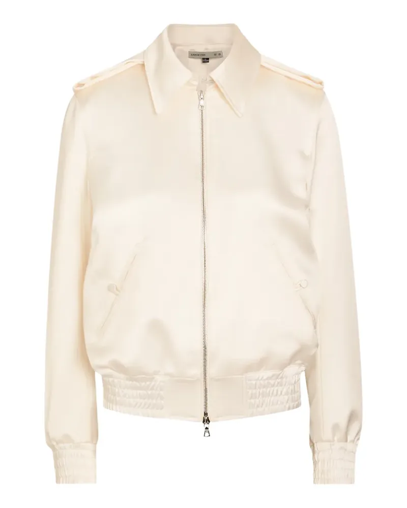 AARON ESH collared bomber jacket - Nude Nude