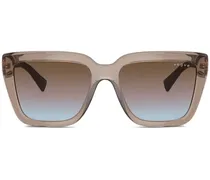 Sonnenbrille mit eckigem Gestell - Braun