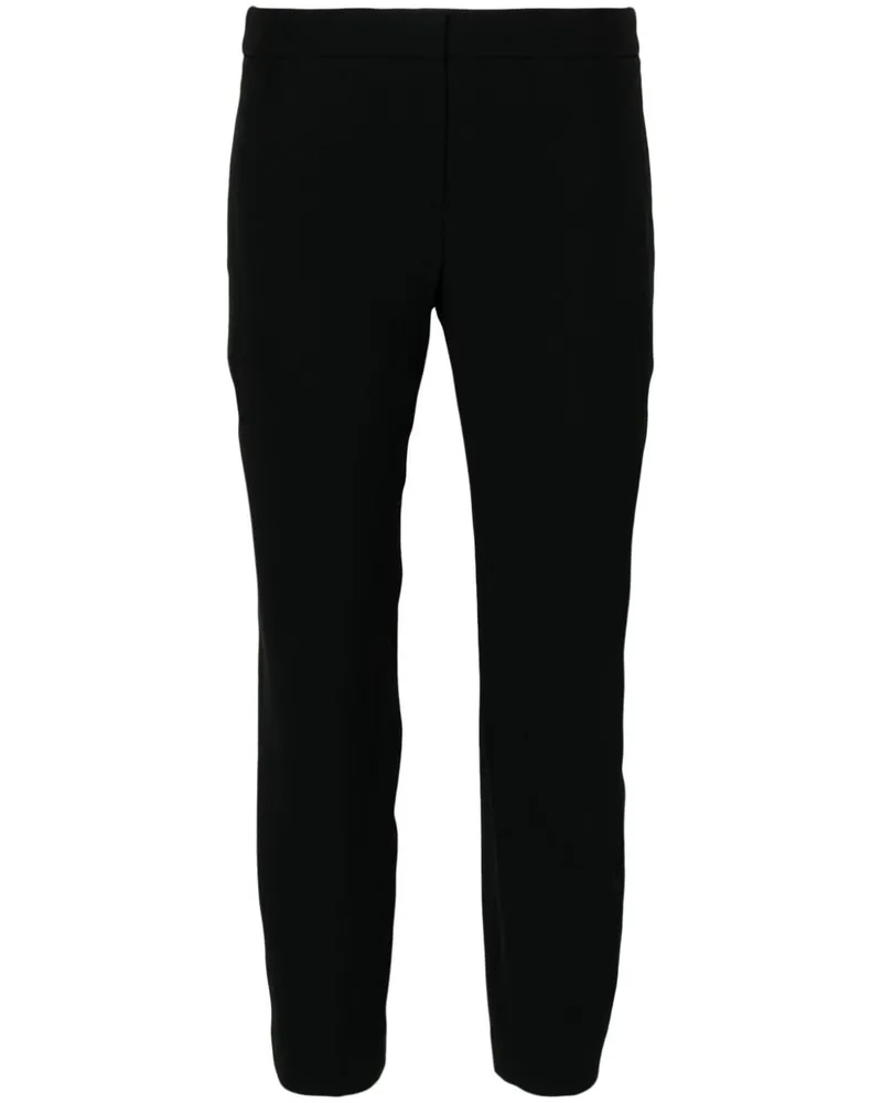 Alexander McQueen Zigarettenhose aus Krepp - Schwarz Schwarz