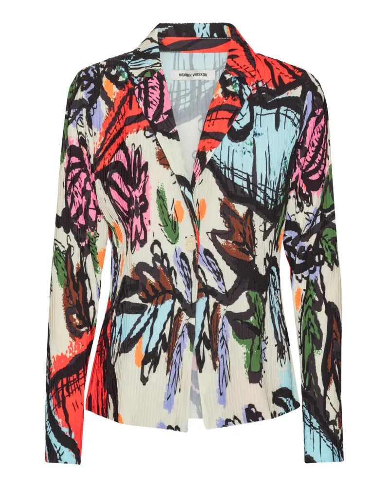 Henrik Vibskov plissé floral jacket - Nude Nude