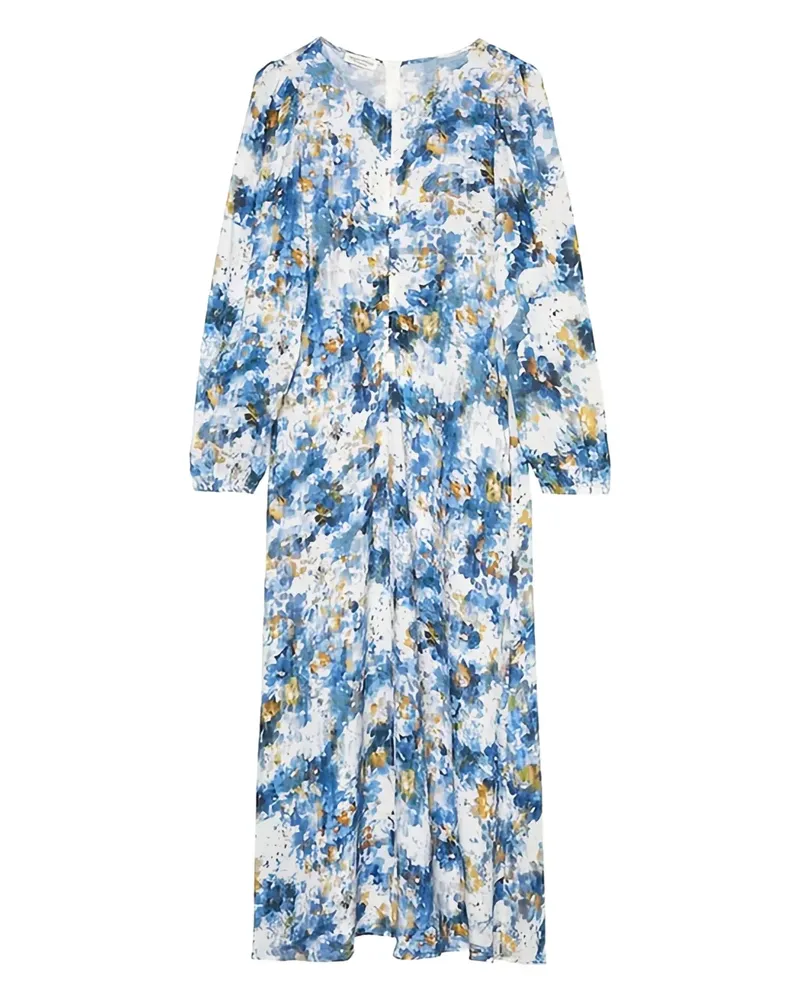 Marc O'Polo Kleid mit Blumen-Print - Blau Blau