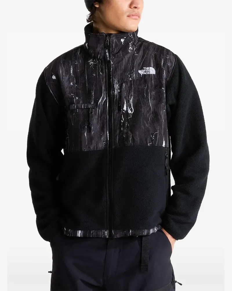 The North Face Retro Denali Jacke mit Print - Schwarz Schwarz