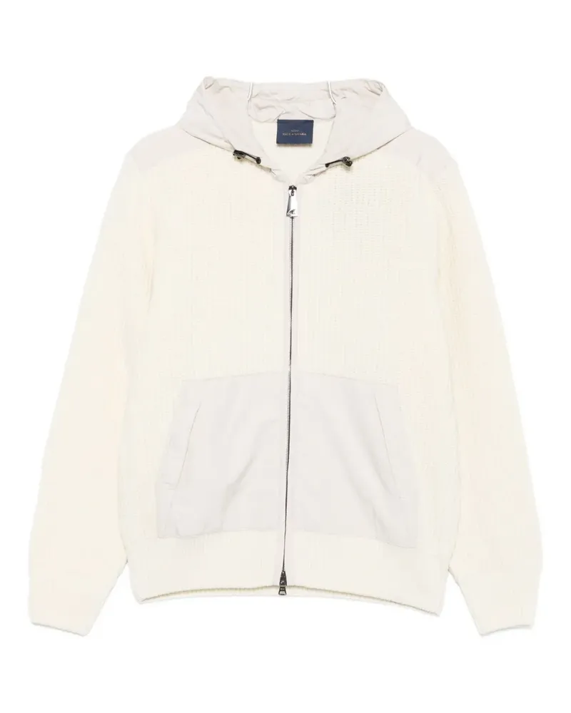 Paul & Shark Gerippter Hoodie - Weiß Weiß