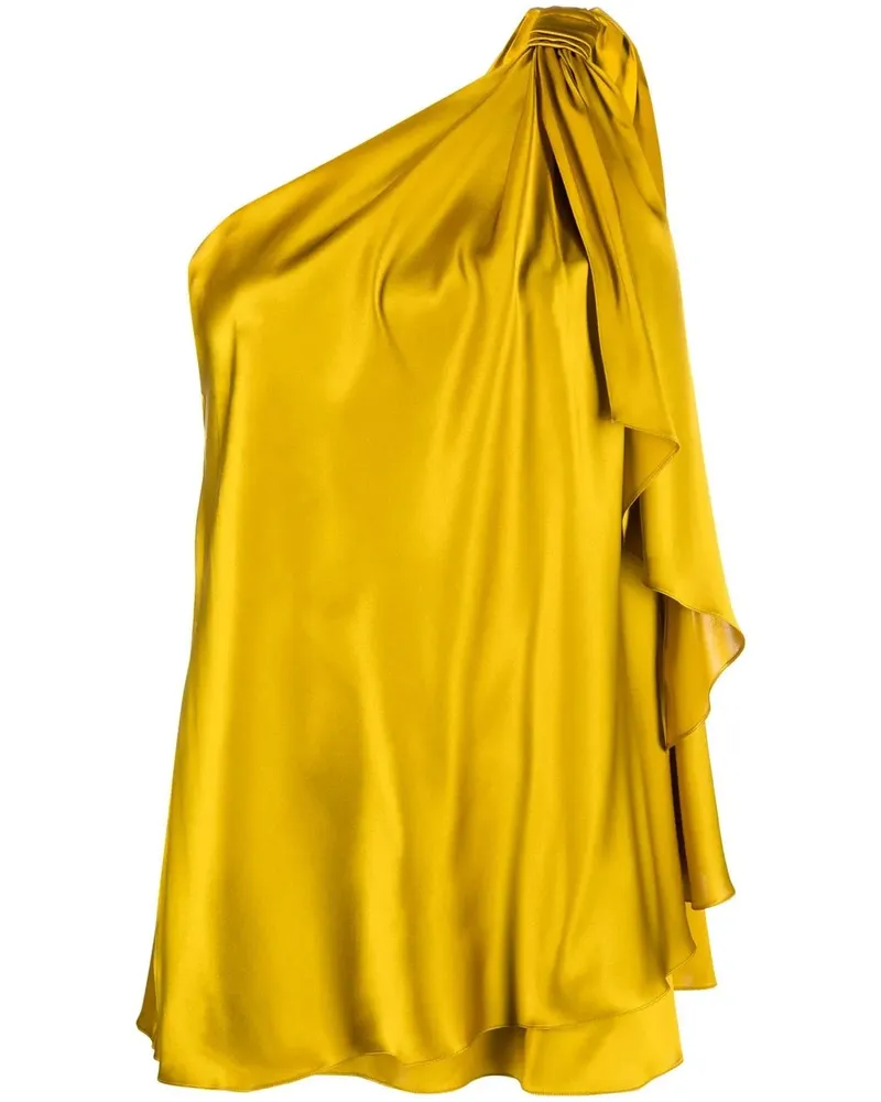 Gianluca Capannolo Bianca One-Shoulder-Bluse - Gelb Gelb
