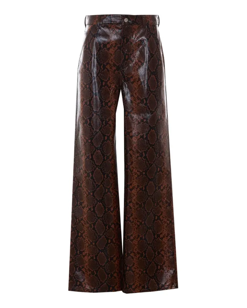Des Phemmes python-print trousers - Braun Braun