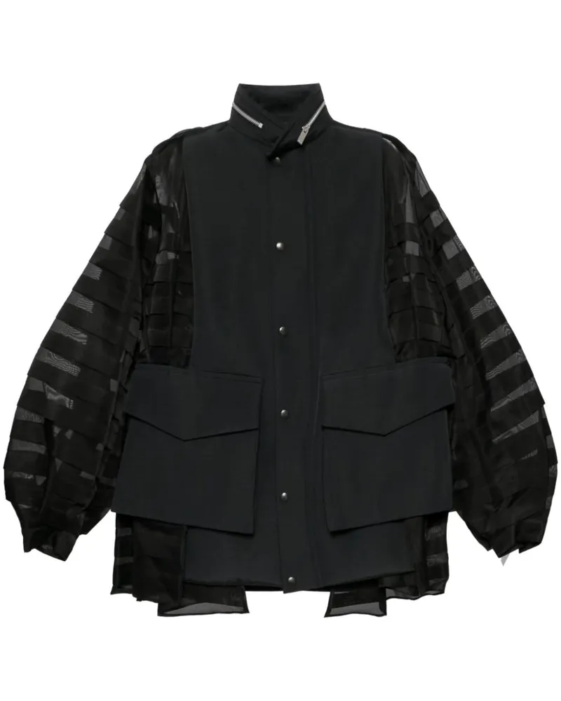 Sacai Jacke mit Einsätzen - Schwarz Schwarz