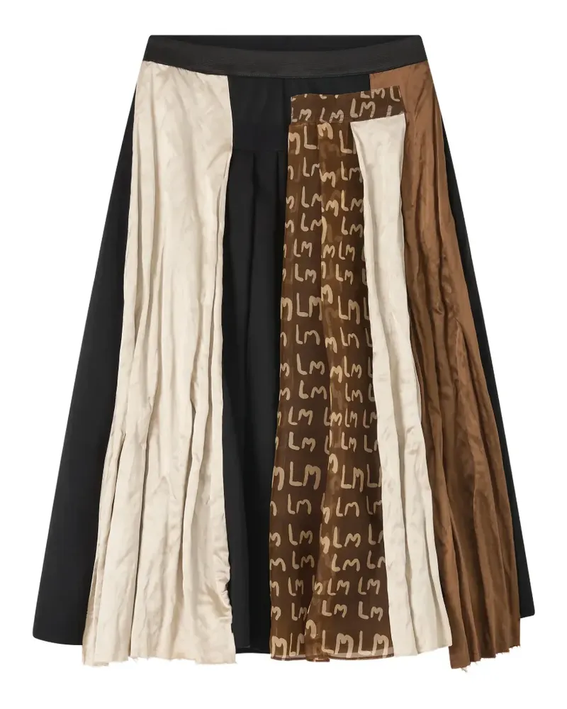 Lee Mathews Zahra printed midi skirt - Schwarz Schwarz