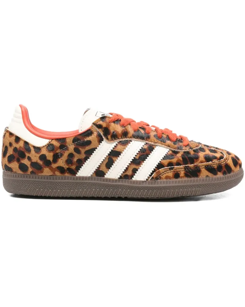 adidas Samba OG animal-print striped trainers - Braun Braun