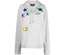 Hoodie mit Patch - Grau