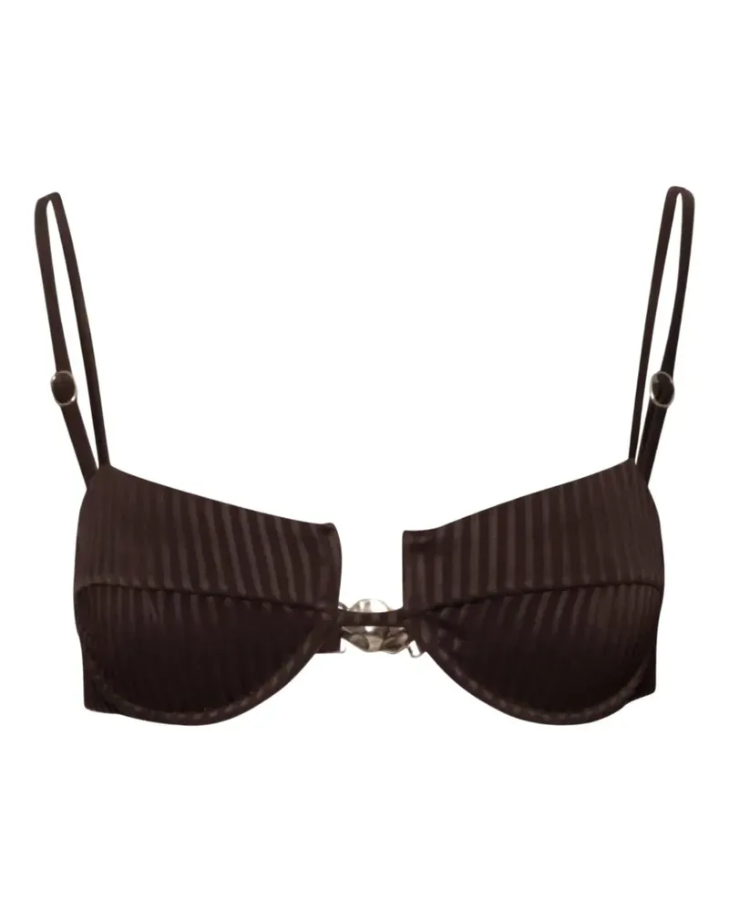 Baobab Collection Roma textured underwire bikini top - Braun Braun