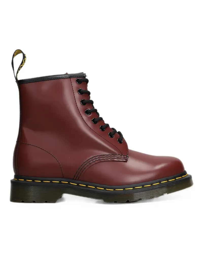 Dr.Martens 1460 Smooth contrast-stitched lace-up boots - Rot Rot