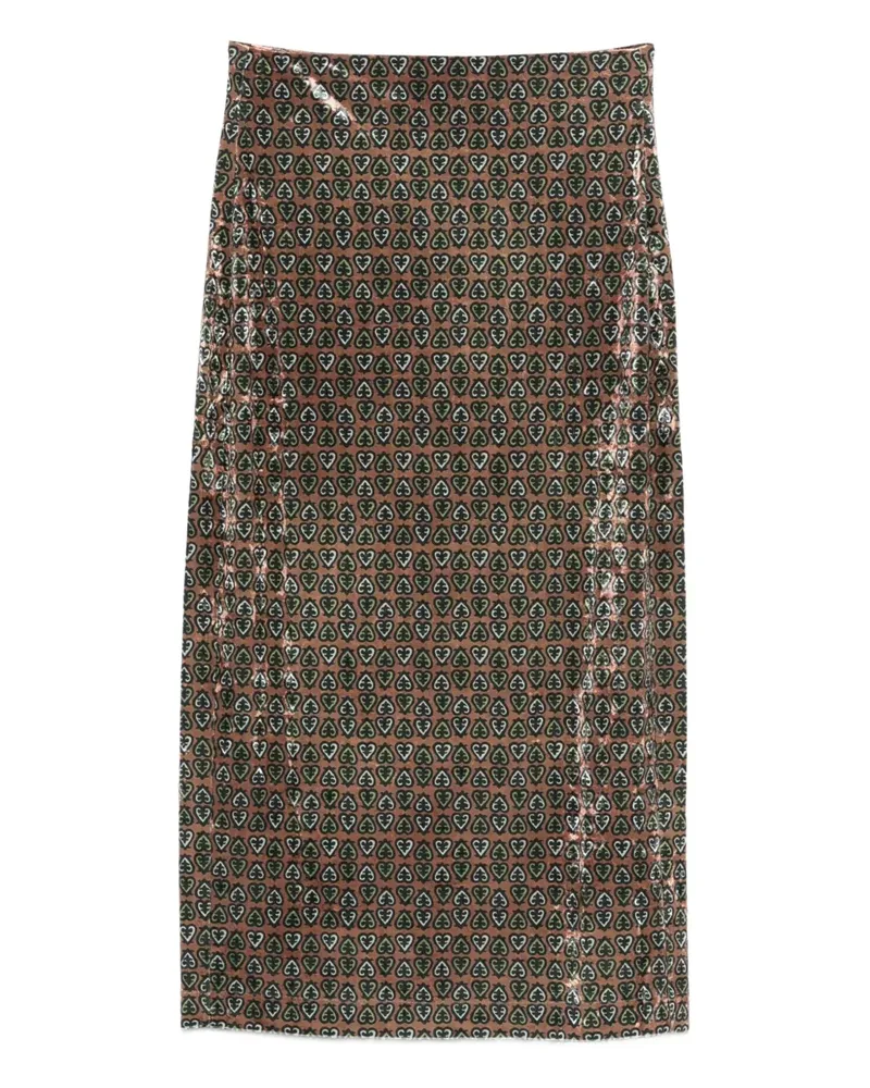 Pierre-Louis Mascia Gemusterter Rock - Braun Braun