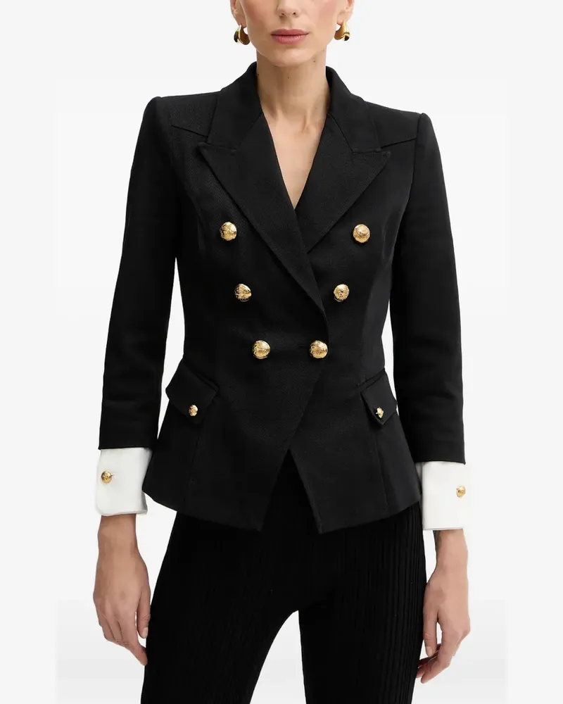 Elisabetta Franchi double-breasted button-embellished jacket - Schwarz Schwarz
