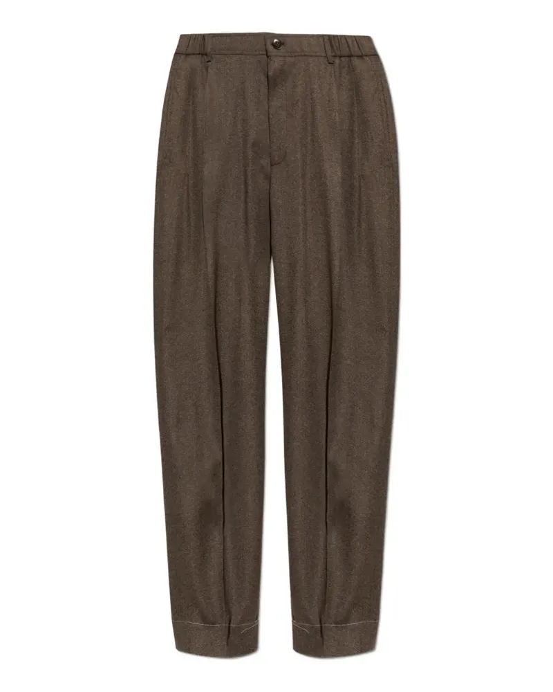Brioni pleated wool trousers - Braun Braun