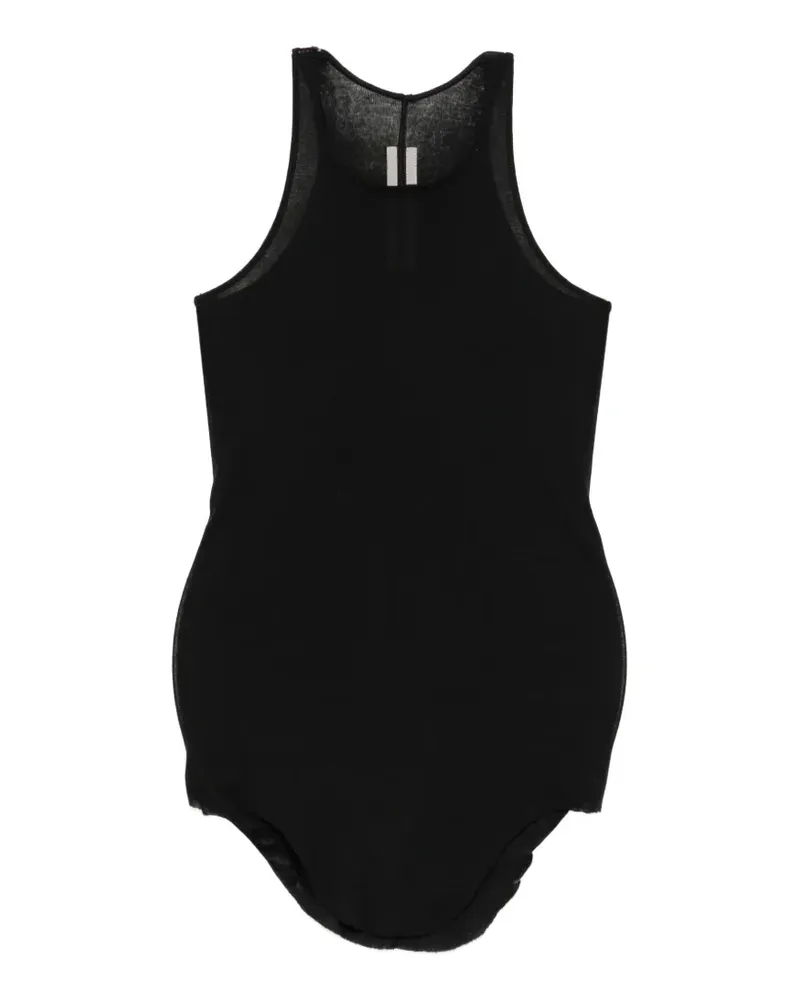 Rick Owens Geripptes Stricktop - Schwarz Schwarz